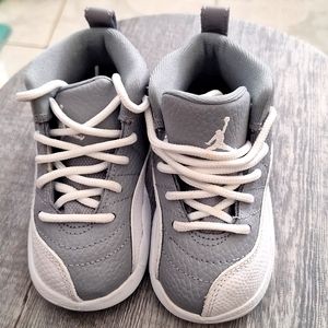 Jordan 12 Retro (TD), Stealth/White-Cool Grey